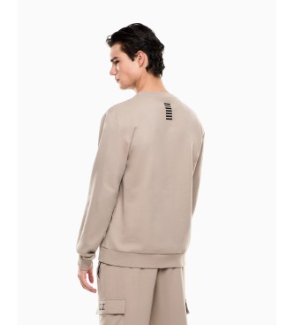 EA7 Modra majica Core Identity v bež barvi