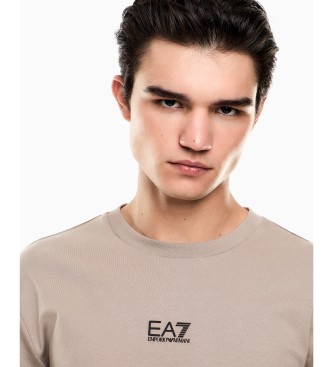 EA7 Modra majica Core Identity v bež barvi