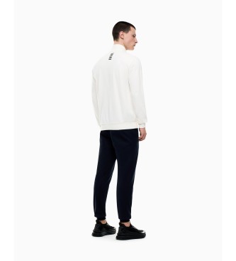 EA7 Trainingspak Core Identity wit, marineblauw