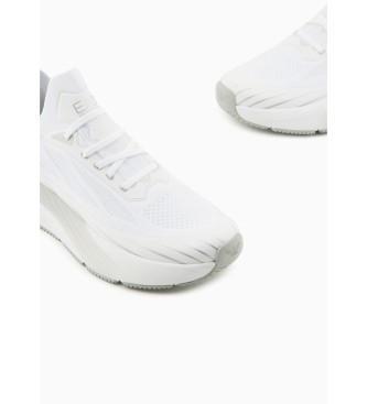 EA7 Crusher Sonic Knit Sneakers hvid