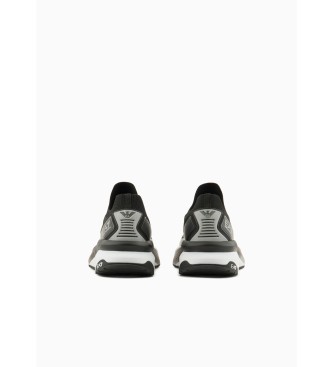 EA7 Crusher Sonic Knit Sneakers zwart
