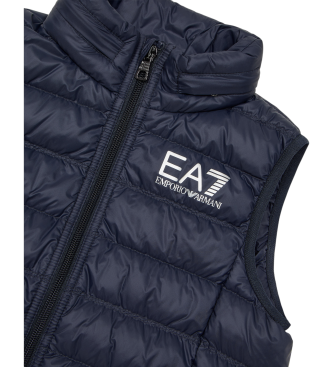 EA7 Core Identity down foldable quilted down waistcoat navy