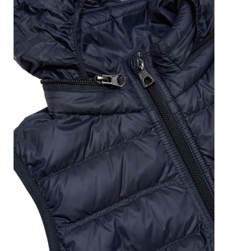 EA7 Core Identity down foldable quilted down waistcoat navy