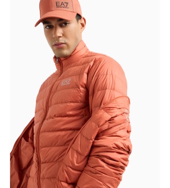 EA7 Chaqueta de plumas Core Identity plegable naranja