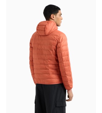 EA7 Foldable down jacket Core Identity with hood Orange