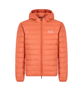 EA7 Foldable down jacket Core Identity with hood Orange