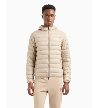 EA7 Opvouwbaar beige donsjack