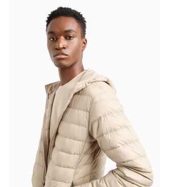EA7 Opvouwbaar beige donsjack