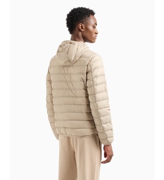 EA7 Opvouwbaar beige donsjack