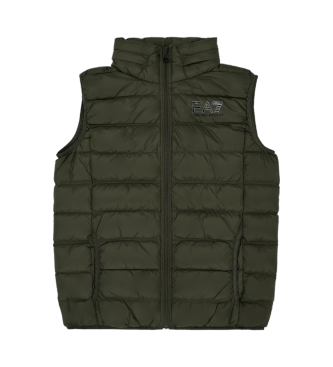 EA7 Quilted hooded waistcoat Visibility Boy  green