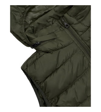 EA7 Quilted hooded waistcoat Visibility Boy  green