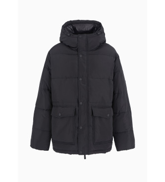 EA7 Manteau long noir