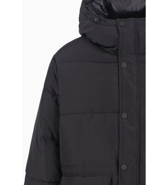 EA7 Cappotto lungo nero