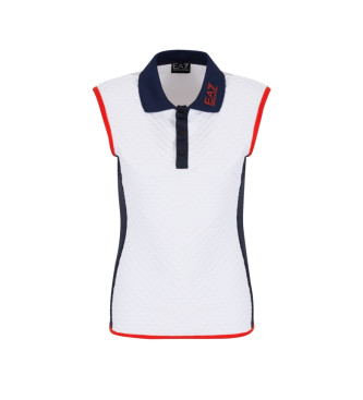 EA7 Golf Pro sleeveless polo shirt white