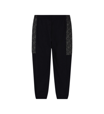 EA7 Pantaloni neri della serie Graphic