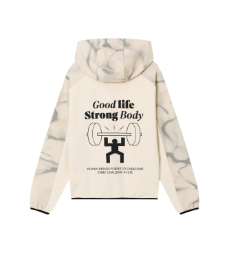 EA7 Graphic Series beige sweater