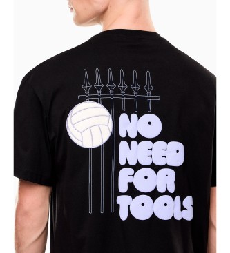 EA7 Maglietta nera della serie Graphic