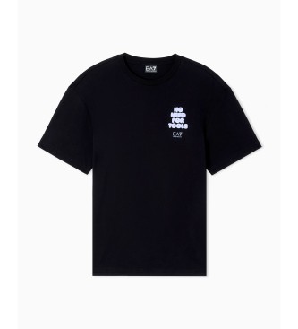 EA7 Maglietta nera della serie Graphic