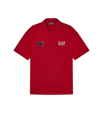 EA7 Polo grafica rossa