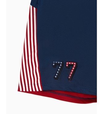 EA7 Grafische marine short