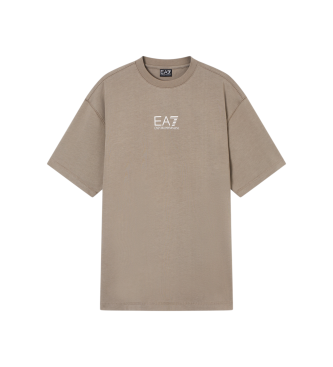 EA7 Braunes Grafik-T-Shirt
