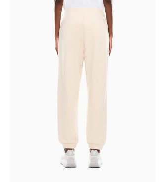 EA7 Pantaloni tuta Graphic Series in misto cotone beige