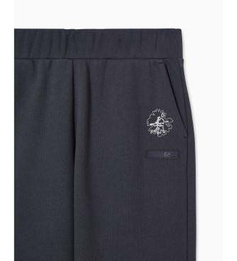 EA7 Pantaloni tuta Graphic Series in misto cotone grigio