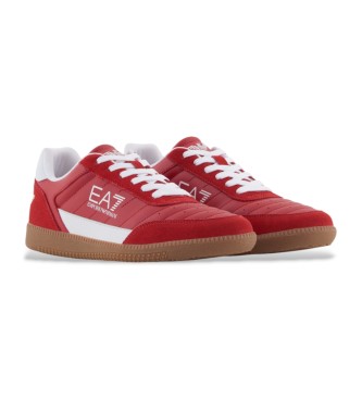 EA7 Heritage Leather Sneakers red