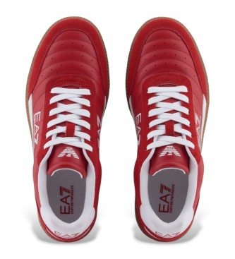 EA7 Heritage Leather Sneakers red