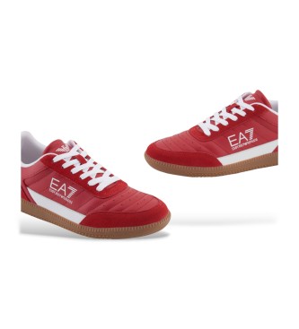 EA7 Heritage Leather Sneakers red
