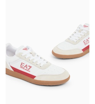 EA7 Usnjene superge Heritage Mz595 Bela, rdeča