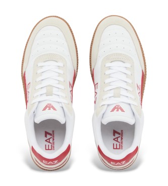 EA7 Usnjene superge Heritage Mz595 Bela, rdeča