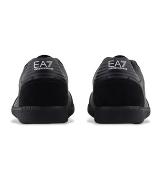 EA7 Skórzane sneakersy Heritage Eagle w kolorze czarnym