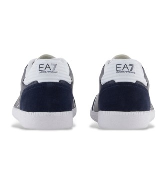 EA7 Skórzane sneakersy Heritage Eagle w kolorze czarnym