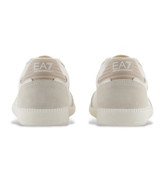EA7 Skórzane sneakersy Heritage Eagle w kolorze białym
