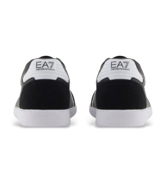 EA7 Heritage Eagle usnjene športne copate črne barve