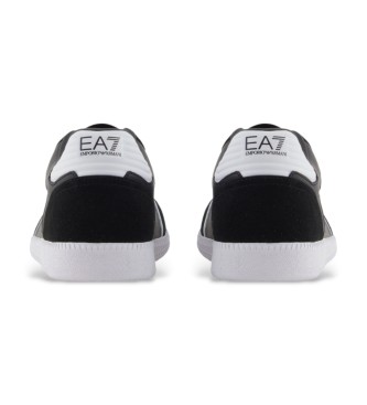 EA7 Heritage Eagle usnjene športne copate črne barve