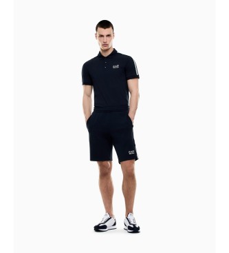 EA7 Poloshirt aus Baumwollpiqué Italian Spirit marineblau