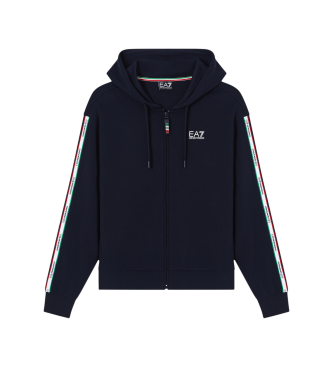 EA7 Felpa con cappuccio Italian Spirit blu
