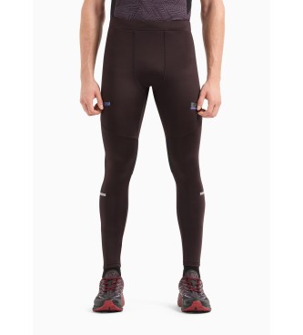 EA7 Legging Dynamic Athlete van technische stof VIGOR7 bruin