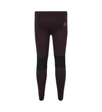 EA7 Legginsy Dynamic Athlete z technicznego materiału VIGOR7 w kolorze brązowym