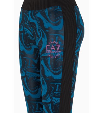 EA7 Legginsy Ventus7 niebieski