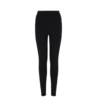 EA7 Logo Series recycled cotton blend leggings black