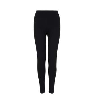 EA7 Logo Series recycled cotton blend leggings black