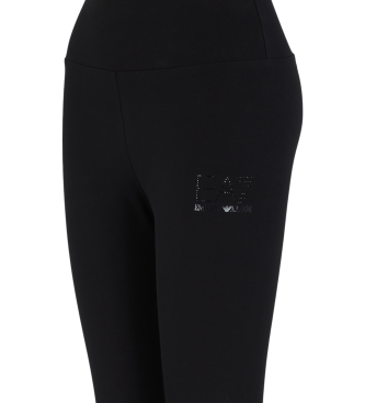 EA7 Logo Series recycled cotton blend leggings black