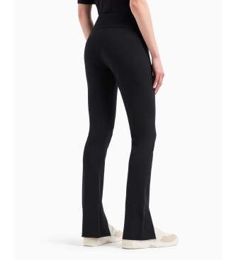 EA7 Leggings Preziosi in Cotone Stretch Nero