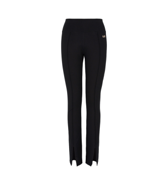 EA7 Leggings en coton stretch noir prcieux