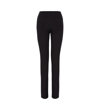 EA7 Leggings en coton stretch noir prcieux