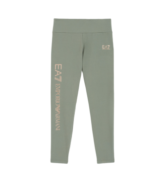 EA7 Leggings verdi lucidi per bambina