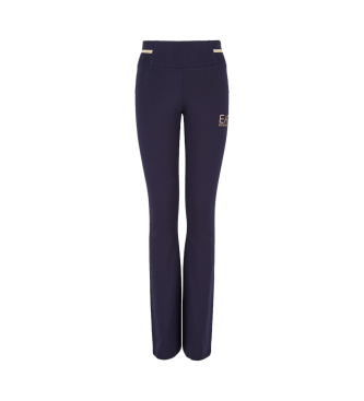 EA7 Trainingsbroek Core Lady in marineblauw stretchkatoen